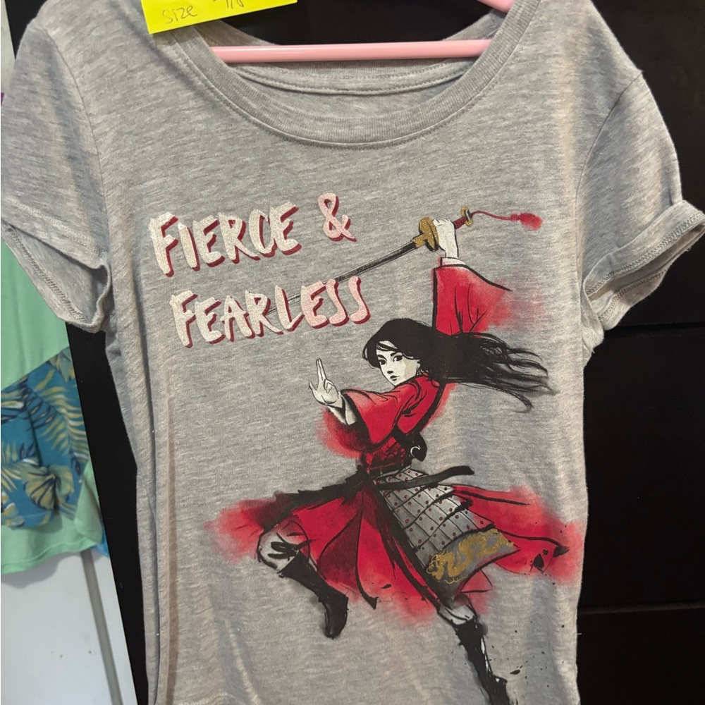 Gray T-Shirt with Fierce & Fearless Graphic